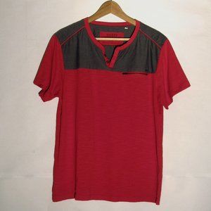 Guess Slim Red Grey  T-Shirt Men Large
